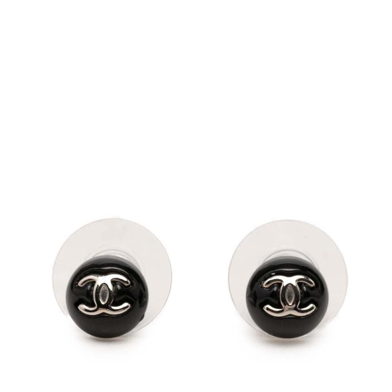 CHANEL（シャネル） ココマーク ラウンド ピアス 07V ブラック