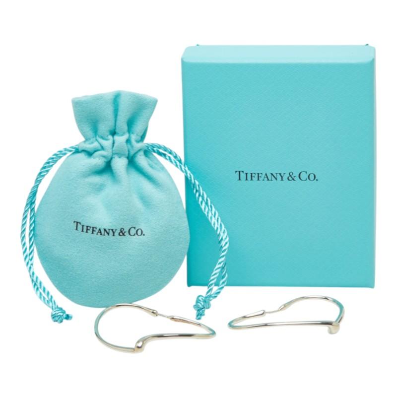 【超美品】ティファニー オープンハート フープ ピアス SV925 TIFFANY&Co.（ティファニー） オープンハート フープピアス SV925