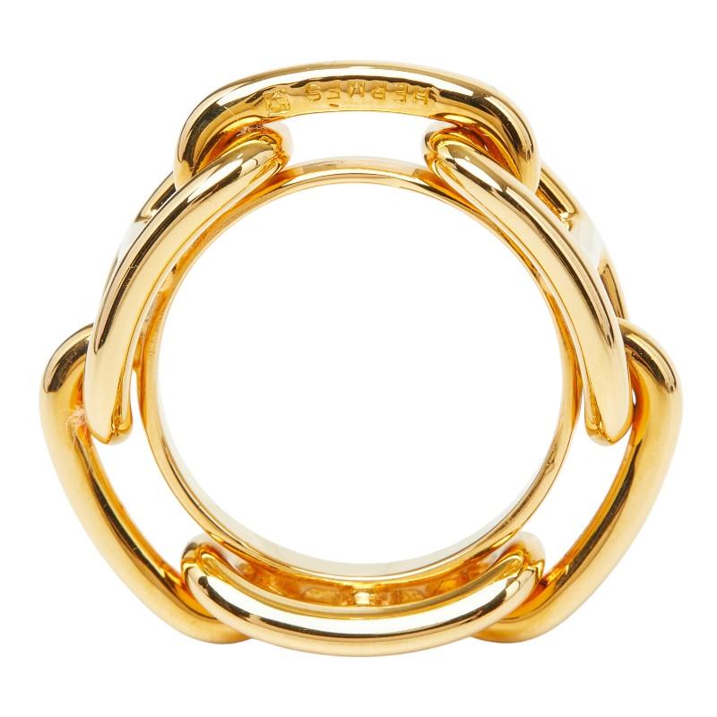 ❤未使用品❤スカーフリング大 シェーヌダンクル ゴールド金具 エルメス チャーム HERMES（エルメス） シェーヌダンクル スカーフリング ゴールド メッキ