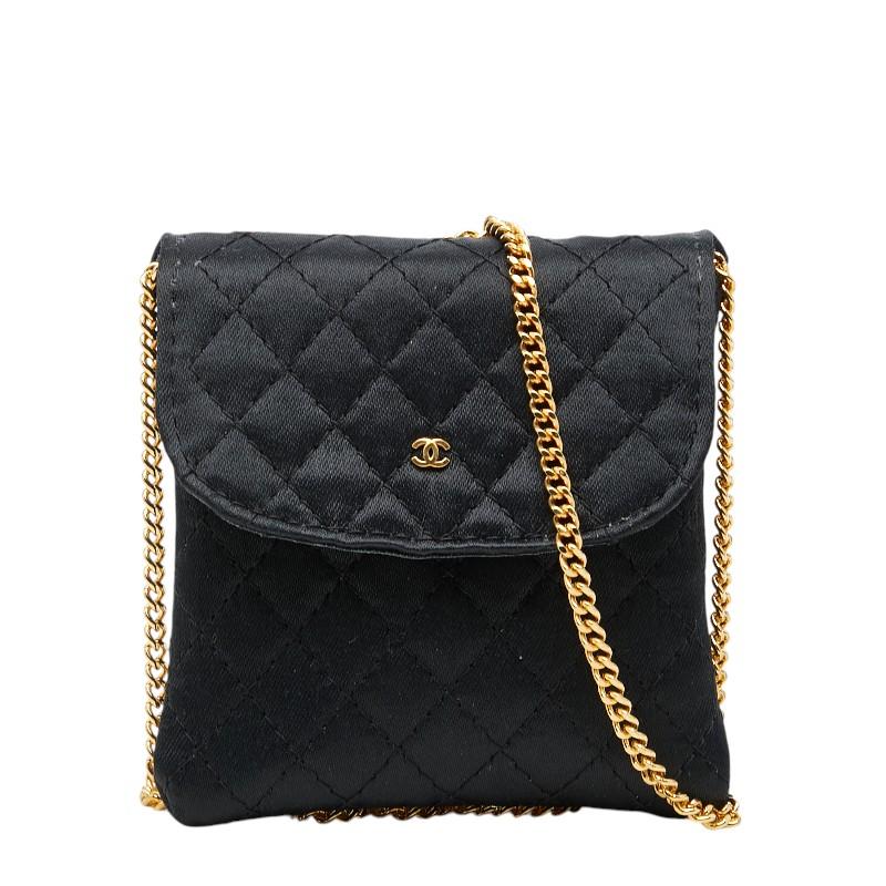 シャネル マトラッセ ココマーク チェーン ショルダー ミニポーチ ブラック CHANEL（シャネル） ココマーク ミニミニマトラッセ チェーン