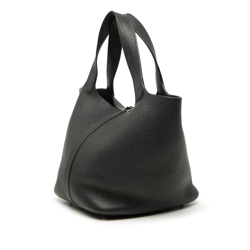 HERMES（エルメス） ピコタンロックMM ハンドバッグ A刻印 ブラック