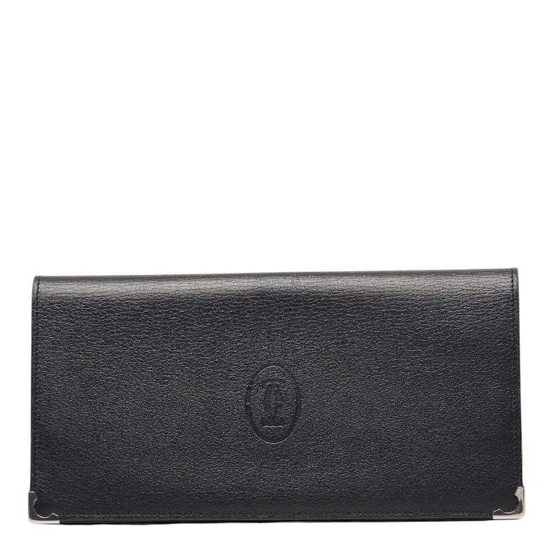 【新品未使用】Cartier マストライン二つ折り財布 Cartier（カルティエ） マストライン 二つ折り財布 ブラック レザー