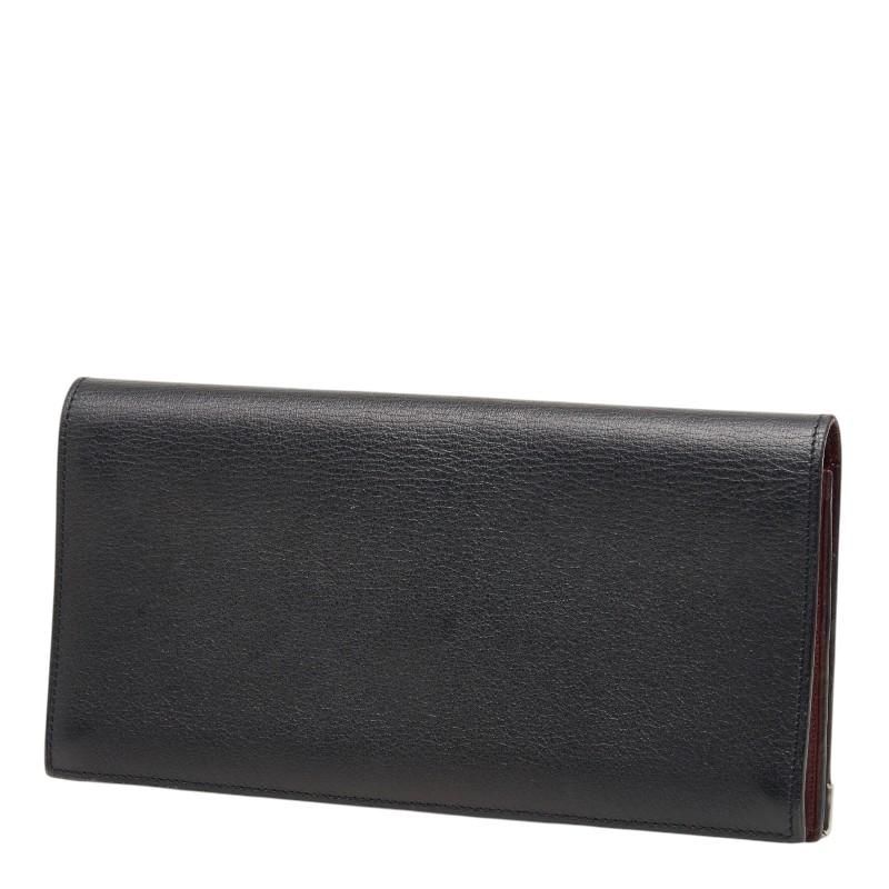 Cartier（カルティエ） マストライン 二つ折り財布 ブラック レザー