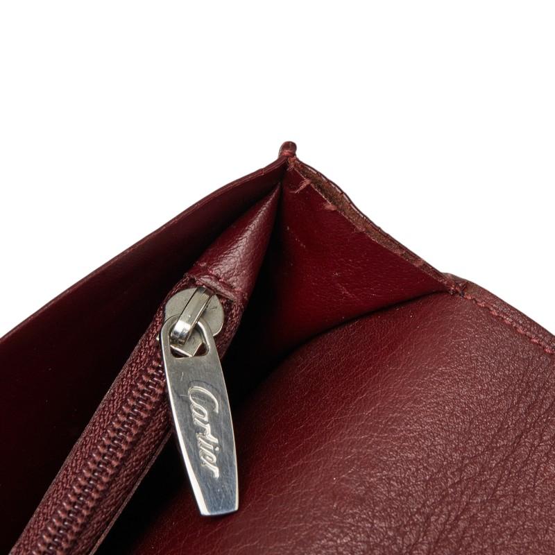 Cartier（カルティエ） マストライン 二つ折り財布 ブラック レザー