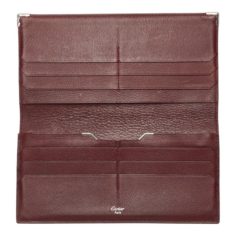 Cartier（カルティエ） マストライン 二つ折り財布 ブラック レザー