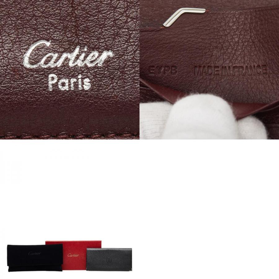 新品未使用Cartier カルティエ マストライン 折財布 黒 ブラック Cartier（カルティエ） マストライン 二つ折り財布 ブラック レザー