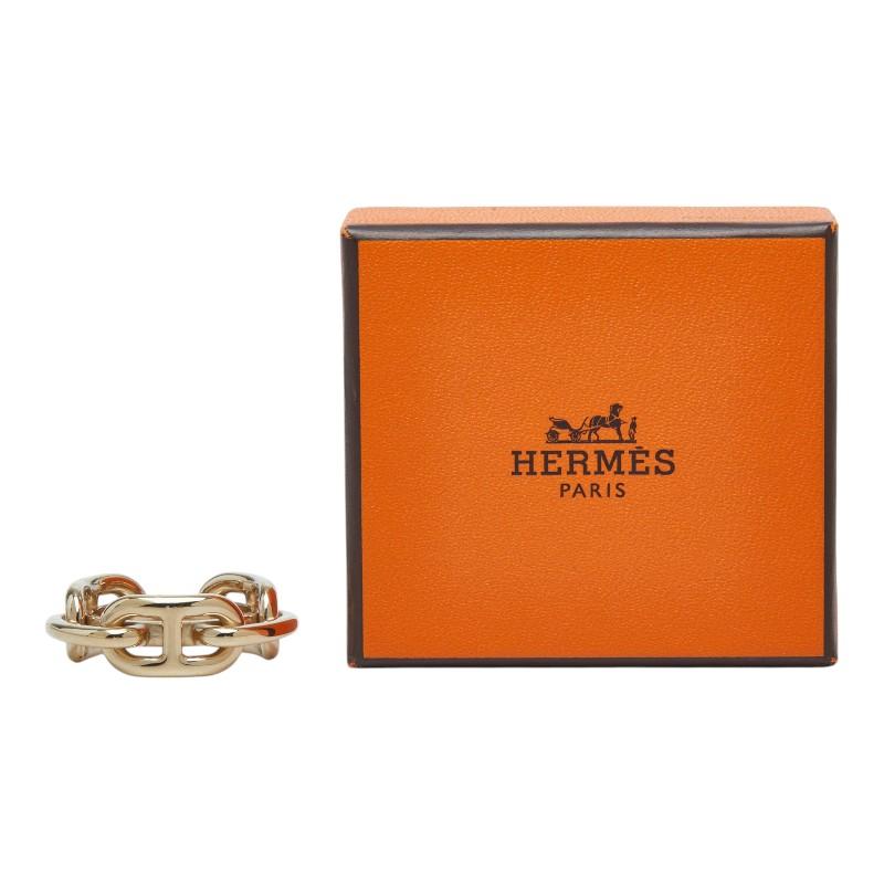 HERMES（エルメス） シェーヌダンクル スカーフリング ゴールド メッキ