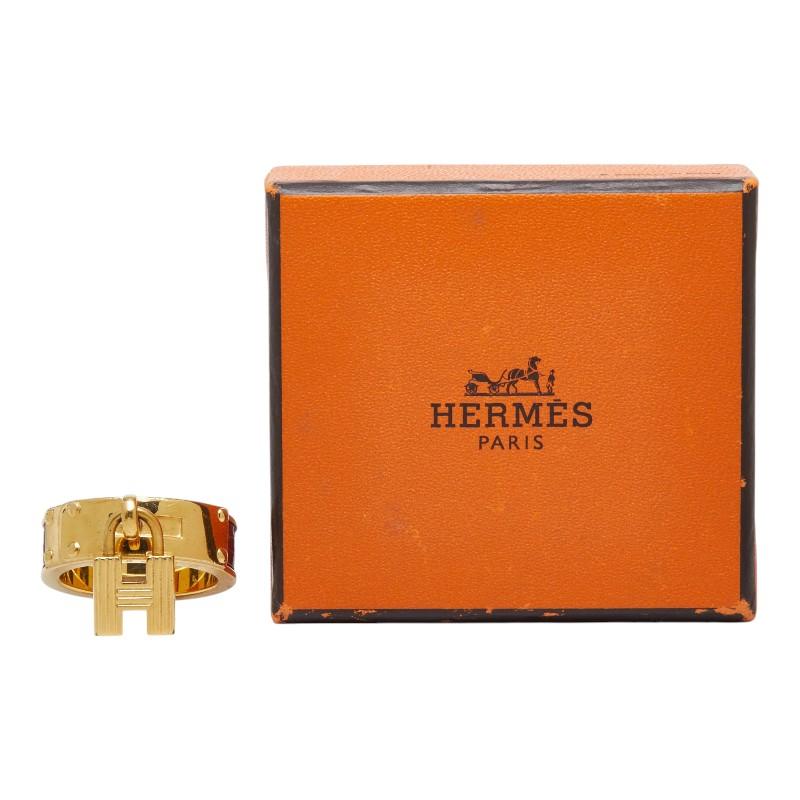 HERMES（エルメス） ケリー スカーフリング ゴールド メッキ レザー 