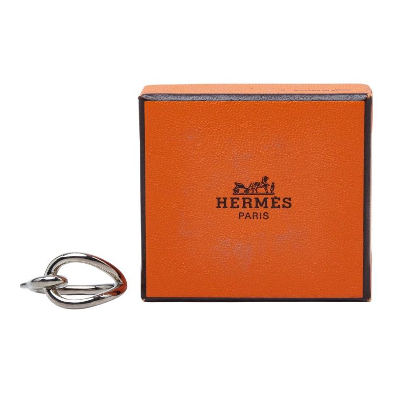 HERMES エルメス　ジャンボ・スカーフリング、シルバーカラー2 HERMES（エルメス） ジャンボ スカーフリング シルバー メタル