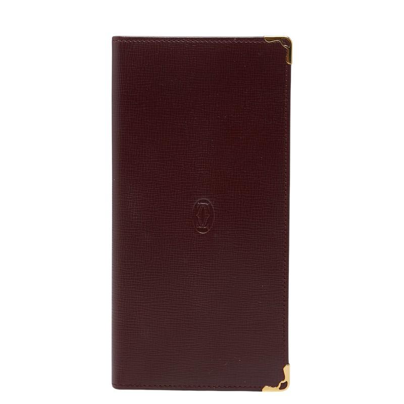 Cartier（カルティエ） マストライン 二つ折り 長財布 札入れ ボルドー