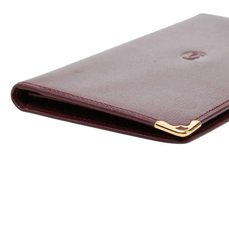 CARTIER マストライン 二つ折り財布（小銭入れあり） レザー