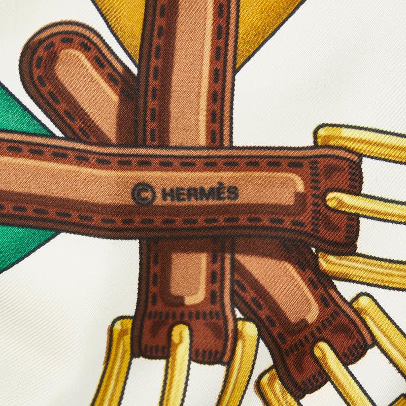 HERMES　エルメス　スカーフ　サスペンダーベルト　シルクスカーフ HERMES（エルメス） カレ90 Les Sangles サスペンダーベルト スカーフ