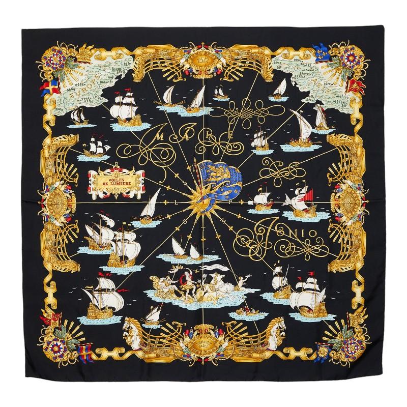 HERMES（エルメス） カレ90 VOILES DE LUMIERE 光の帆船 スカーフ