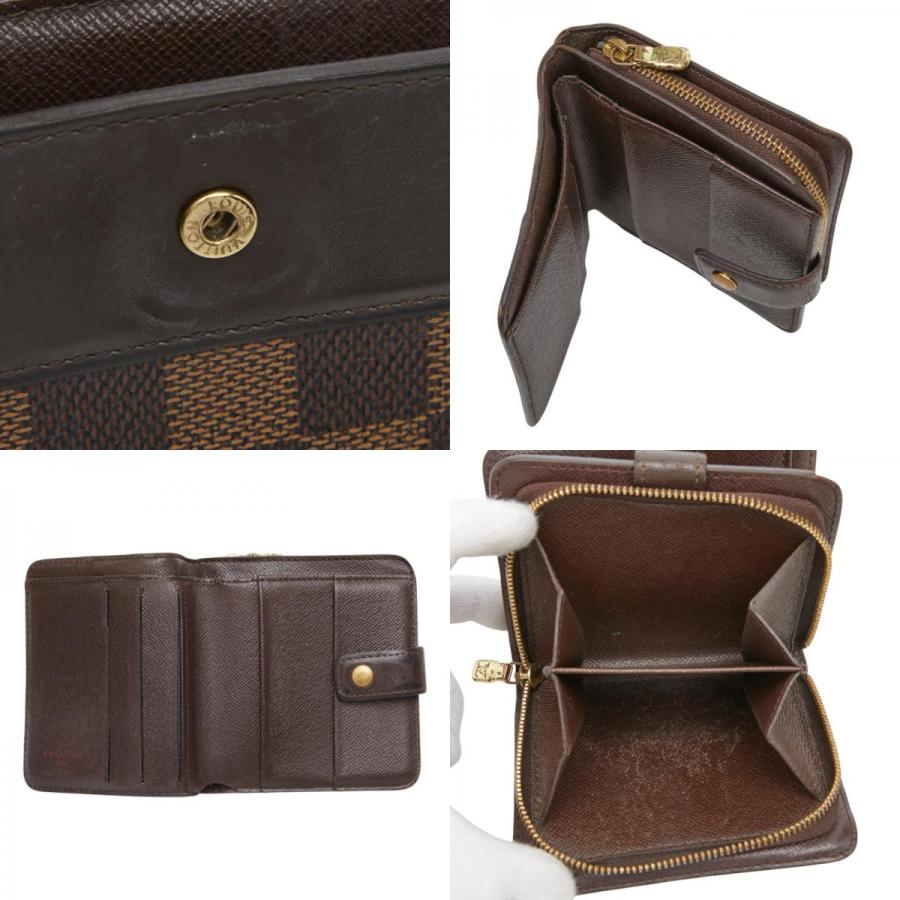 ルイヴィトン コンパクトジップ ダミエ ブラウン 二つ折り コンパクト LOUIS VUITTON（ルイ・ヴィトン） ルイ ヴィトン ダミエ コンパクト