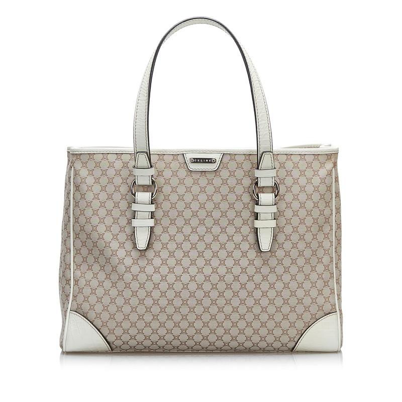 美品CELINE トートバッグ ベージュ/ホワイト 01 ファッション CELINE トートバッグ ベージュ/ホワイト