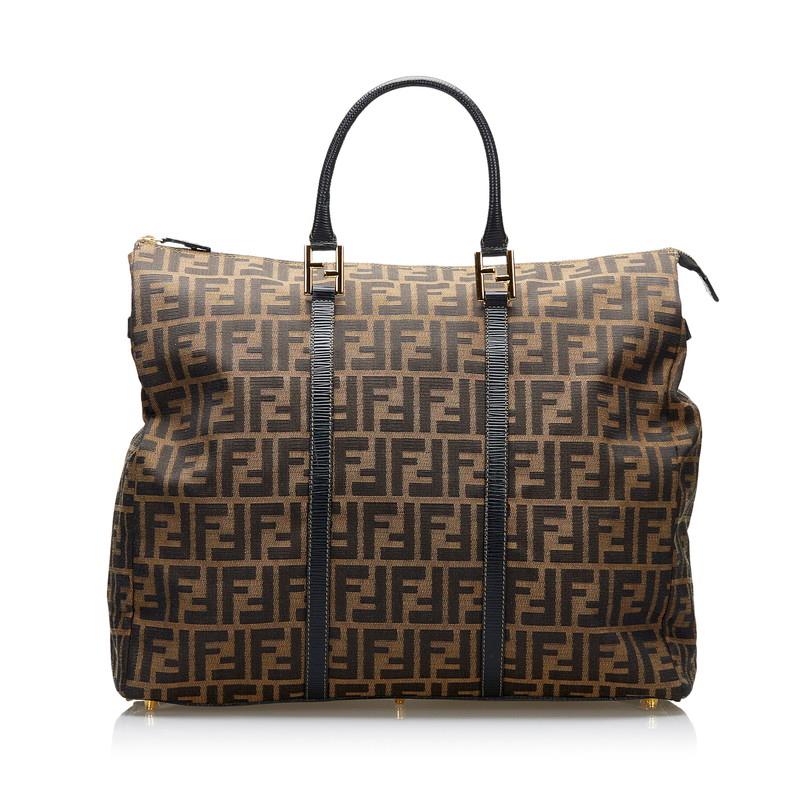 FENDI フェンディ ズッカ トートバッグ 261460 ブラウン キャンバス 
