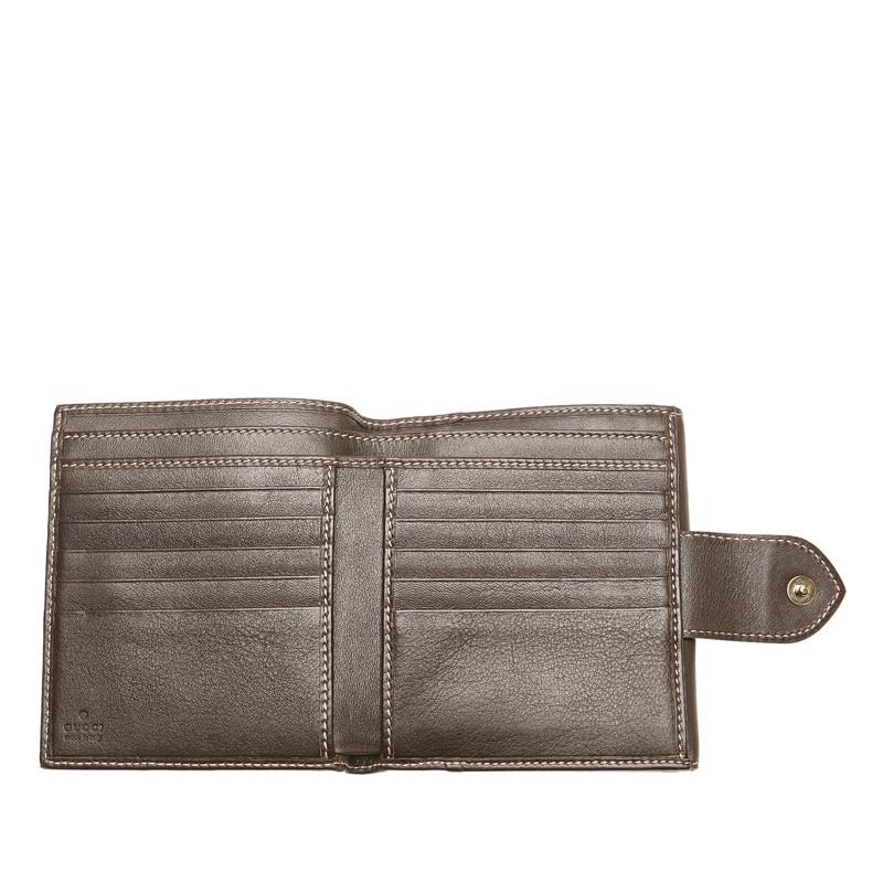【良品】グッチ GGキャンバス コンパクトウォレット Wホック 二つ折り財布 良品】グッチ GGキャンバス コンパクトウォレット Wホック 二つ折り