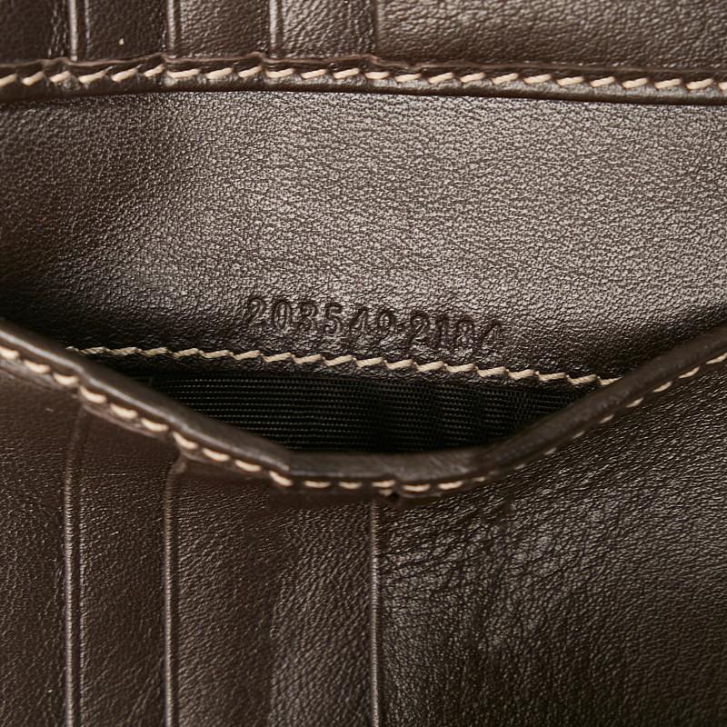 *＊ご専用＊*GUCCI Wホック 二つ折り財布 ブラウン×キャンパス グッチ GUCCI 財布 （ブラウン） -waja bazar - 海外ファッション