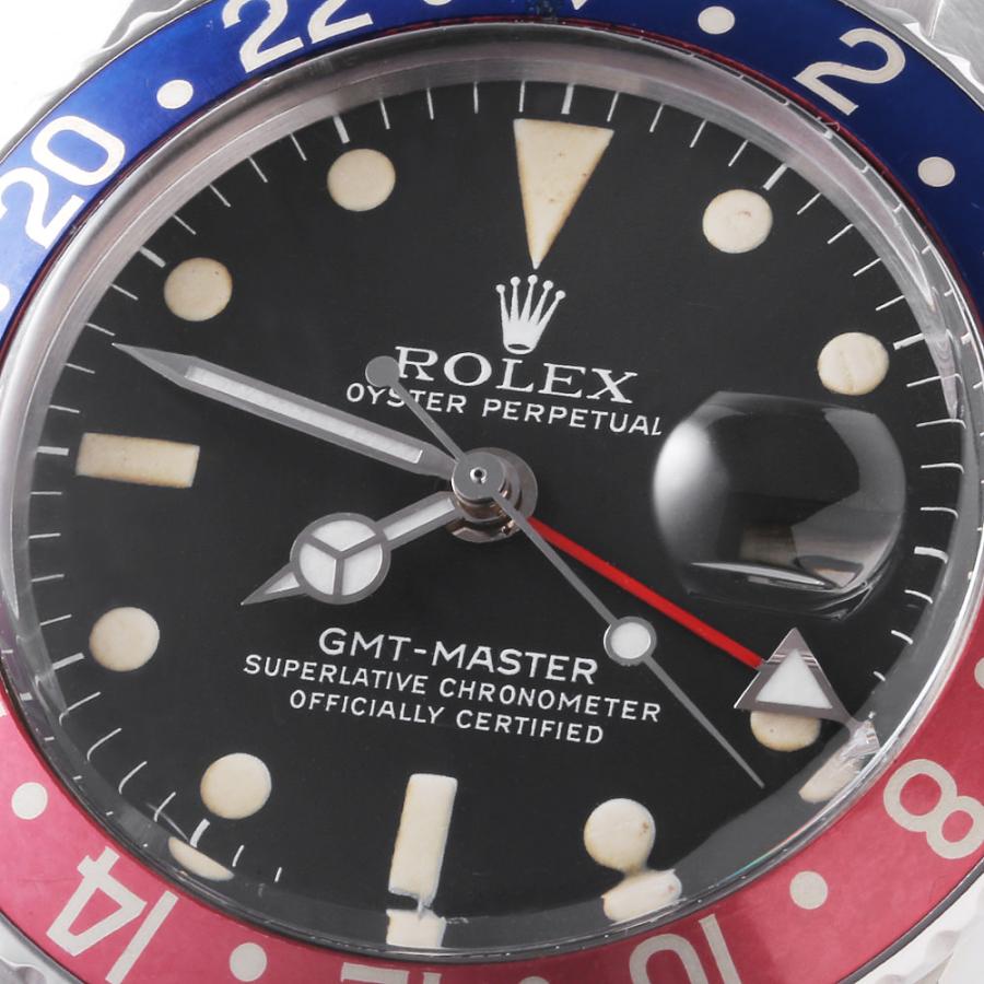 ROLEX（ロレックス） GMTマスター 赤青ベゼル 1675 ブラック フチなし
