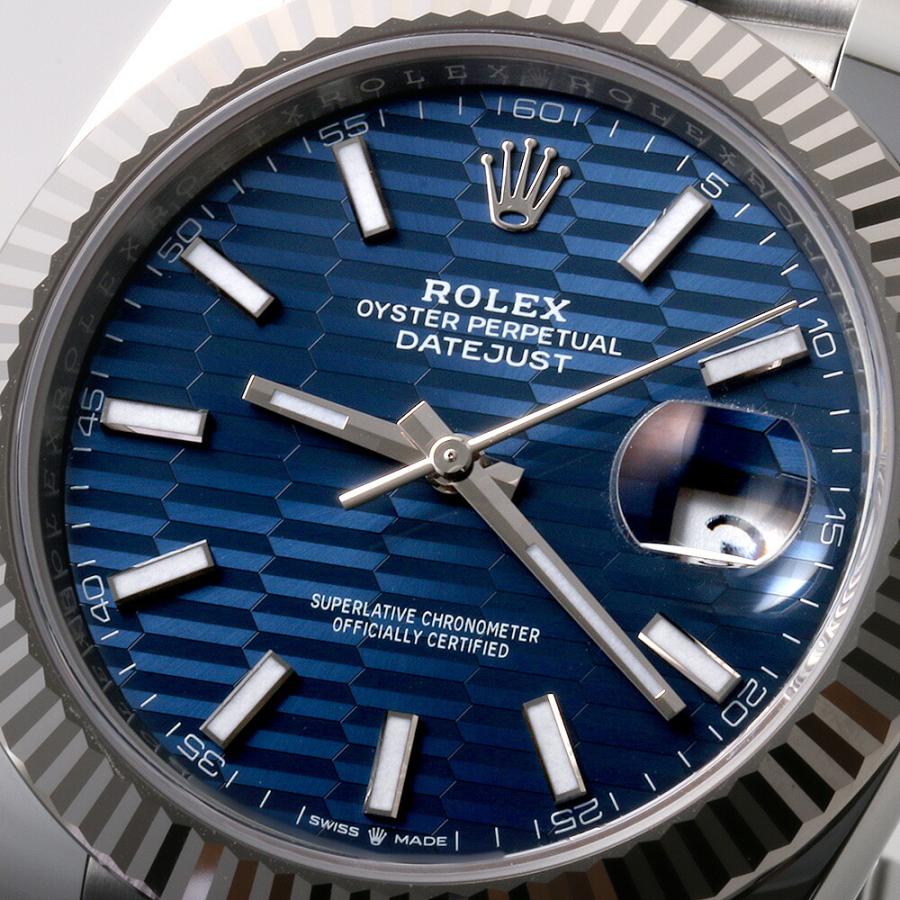 5個口のb ROLEX（ロレックス） デイトジャスト41 126334 ブルー フルーテッド