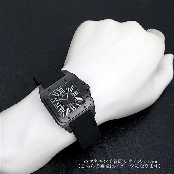 カルティエ CARTIER WSSA0006 サントス100 カーボンウォッチ 自動巻き メンズ 美品 箱・保証書付き_802688 Cartier（カルティエ） サントス 100 カーボンウォッチ WSSA0006 新品