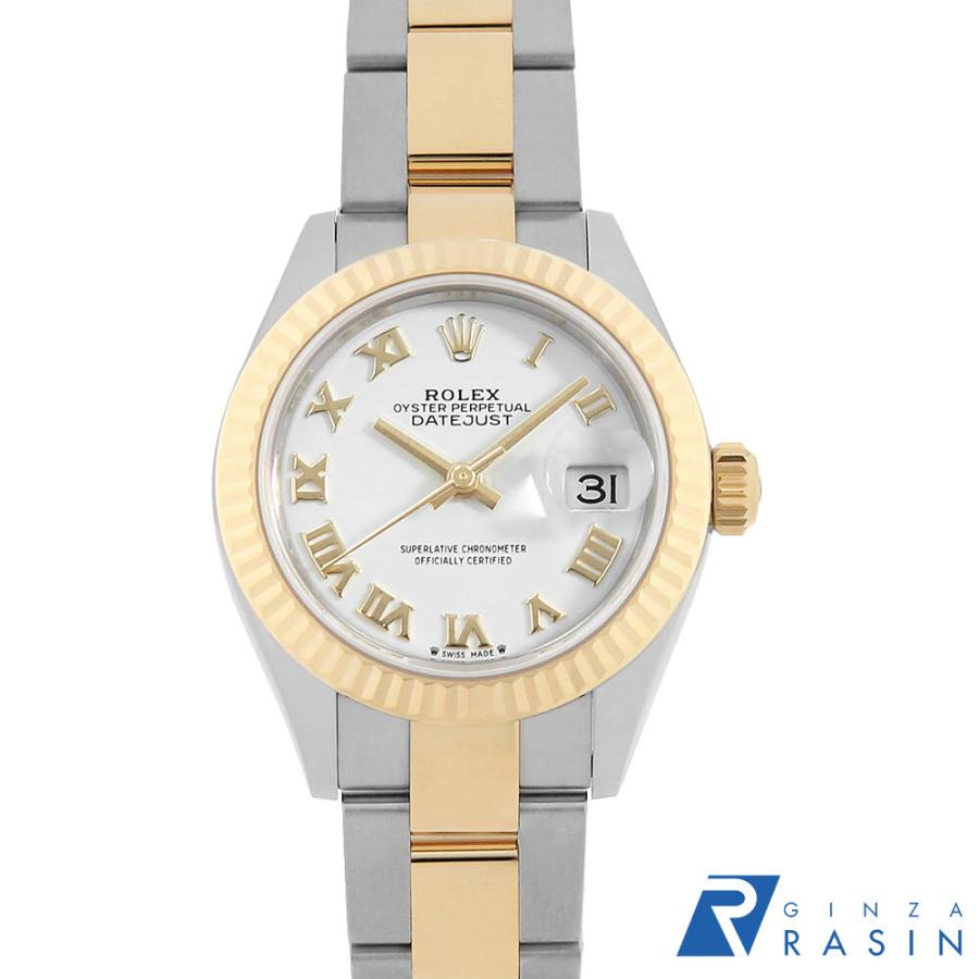 ROLEX（ロレックス） デイトジャスト28 279173 ホワイト ローマ 3列 オイスターブレス ランダム番 未使用 レディース 腕時計 ...