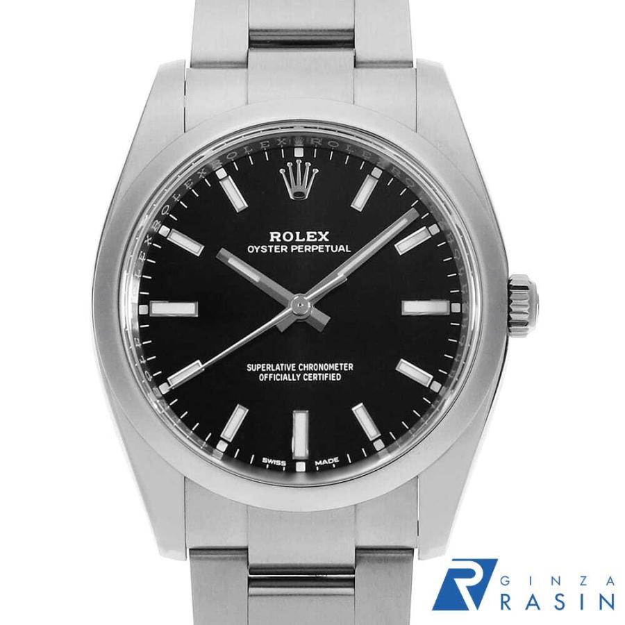 ROLEX ロレックス オイスターパーペチュアル 114200 ブラック バー  