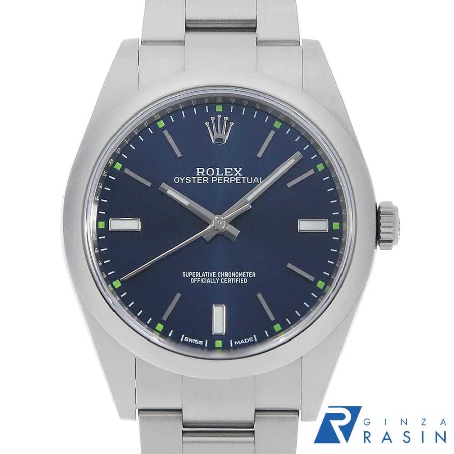 ロレックス オイスターパーペチュアル 39 114300 ブルー ランダム番 メンズ 中古 腕時計 ROLEX（ロレックス） オイスターパーペチュアル 39 114300 ブルー