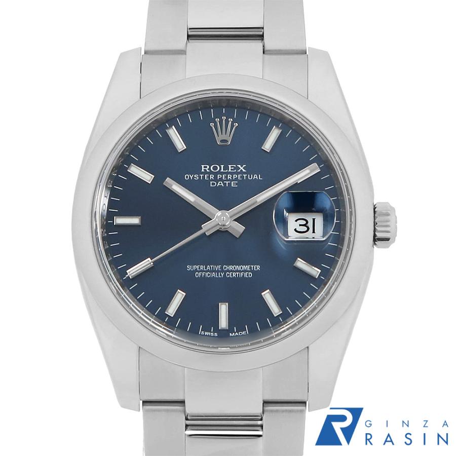 115200 オイスターパーペチュアルデイト ロレックス 青文字盤