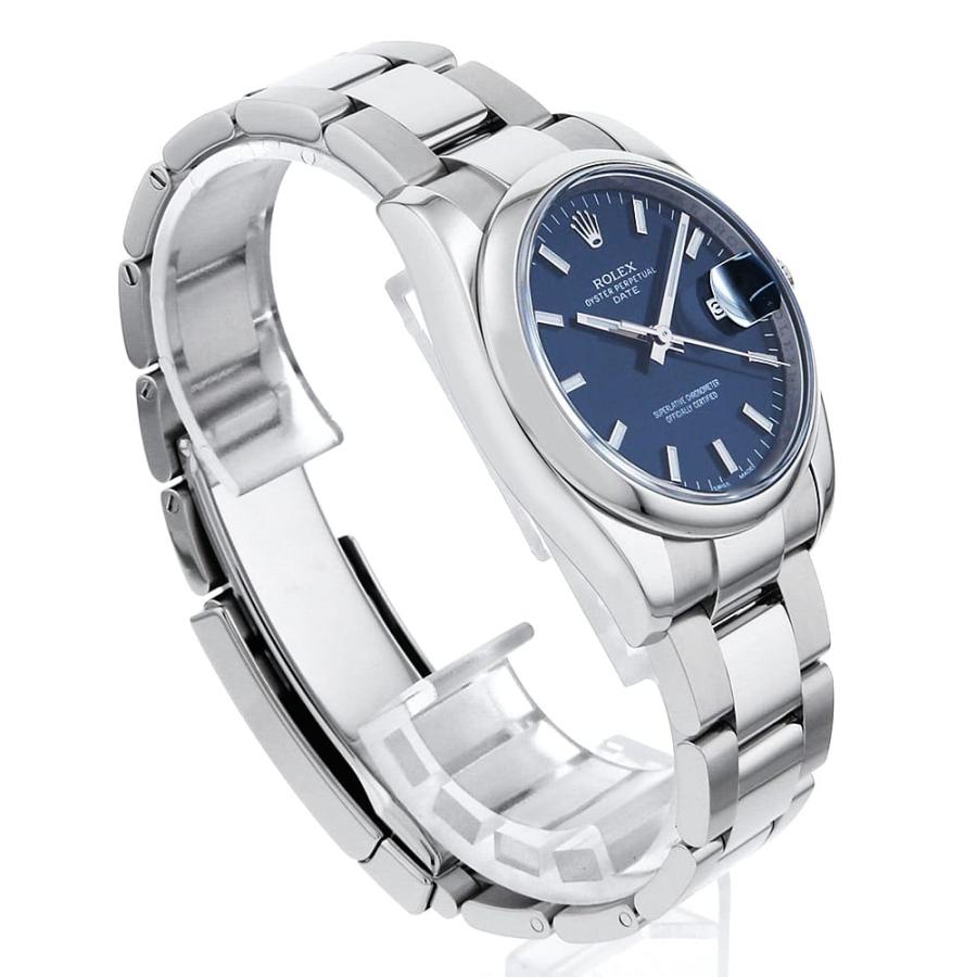 ROLEX（ロレックス） オイスターパーペチュアル デイト 115200 ブルー バー ランダム番 中古 メンズ 腕時計 ...