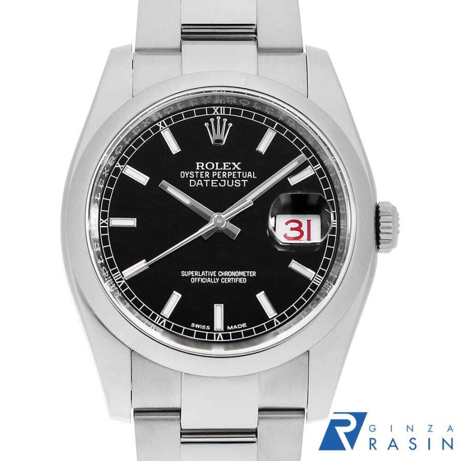 ROLEX デイトジャスト 116200 3駒 ROLEX ロレックス デイトジャスト 116200 ブラック バー 3列