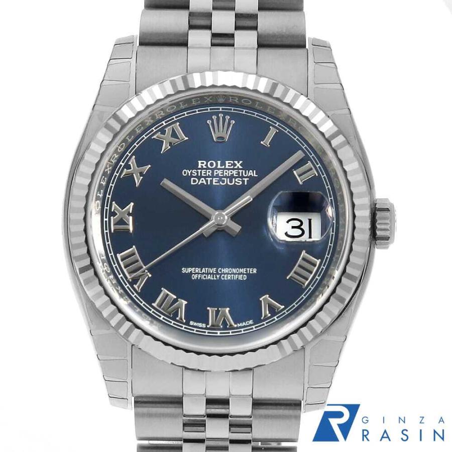 ROLEX（ロレックス） デイトジャスト 116234 ブルー ローマ 5列