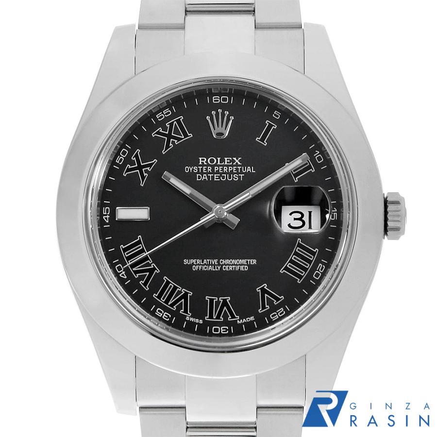 ROLEX ロレックス デイトジャストII 116300 ブラック ローマ ランダム 