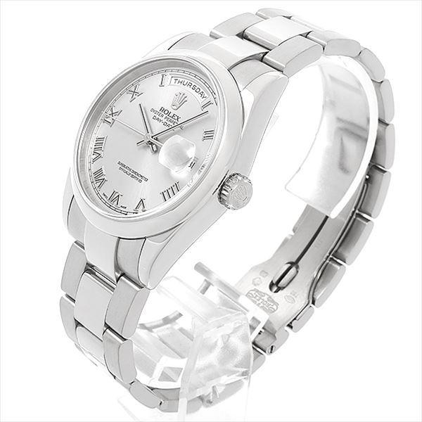 デイデイト ロレックス 118209 グレー/ローマ P番 中古 メンズ 腕時計