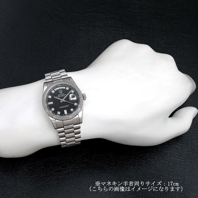 ロレックス デイデイト 118239A ブラック Z番 中古 メンズ 腕時計｜ginzarasin｜05