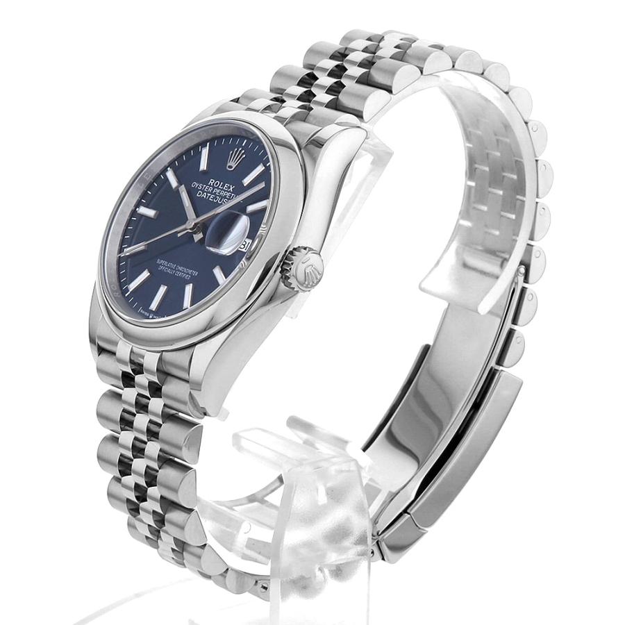ロレックス デイトジャスト36 126200 ブルー バー 5列 ジュビリーブレス ランダム番 メンズ 中古 腕時計 ROLEX（ロレックス） デイトジャスト36 126200 ブルー バー 5列