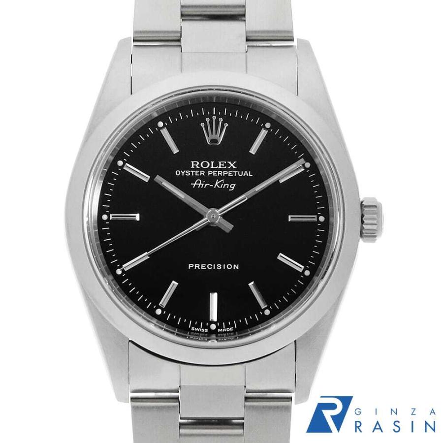 ROLEX ロレックス エアキング 14000 ブラック バー A番 中古 メンズ  