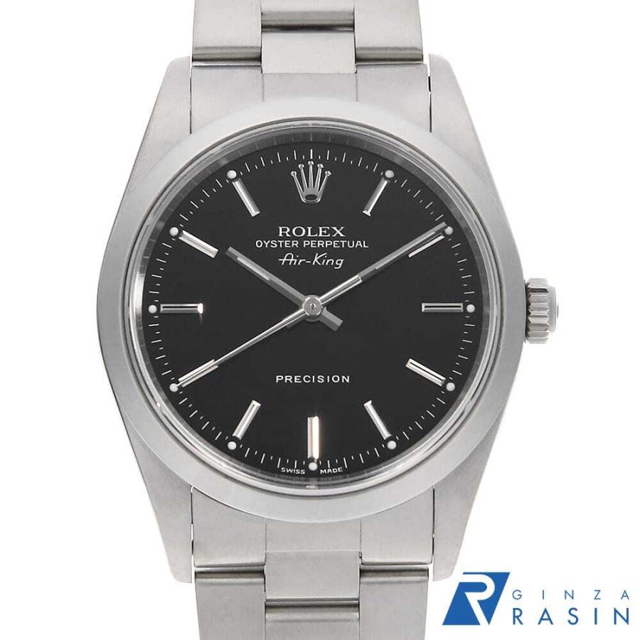 ROLEX ロレックス エアキング 14000M ブラック バー Y番 中古 メンズ  
