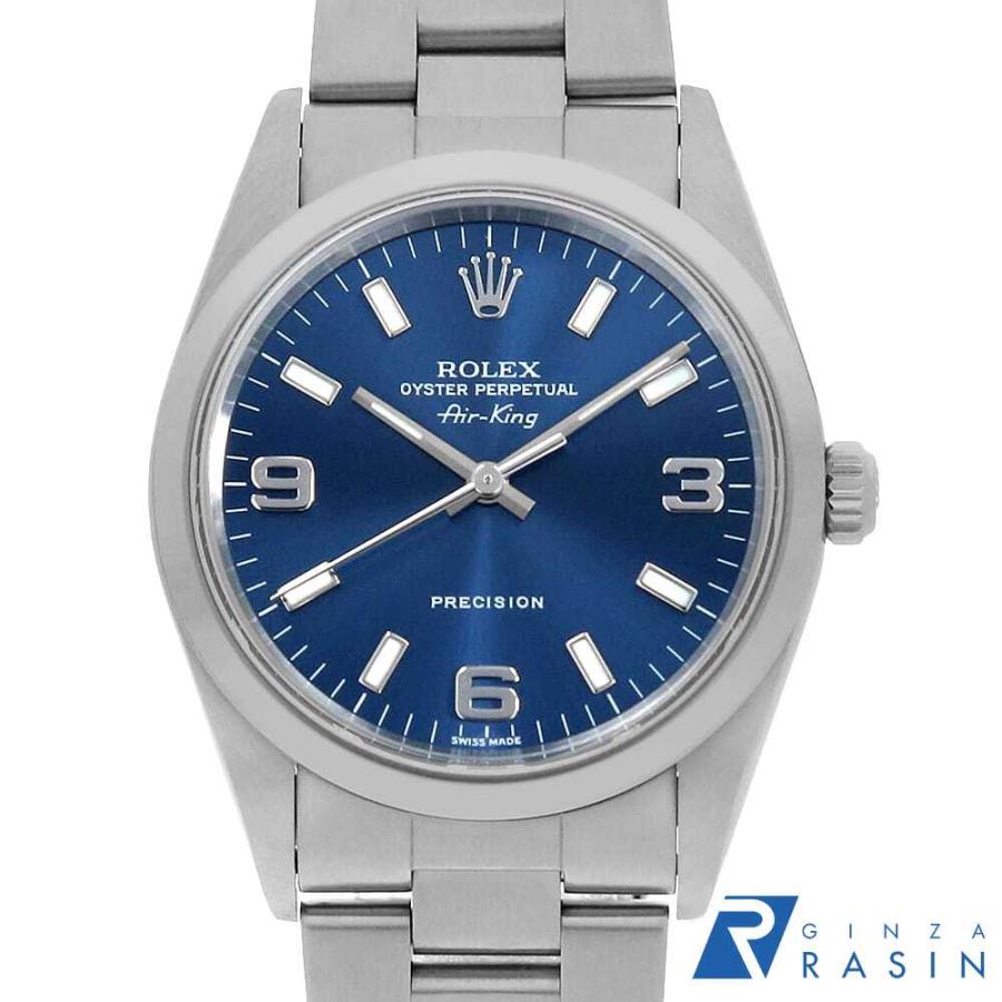 ROLEX ロレックス エアキング 14000M ブルー 369ホワイトバー F番 中古  