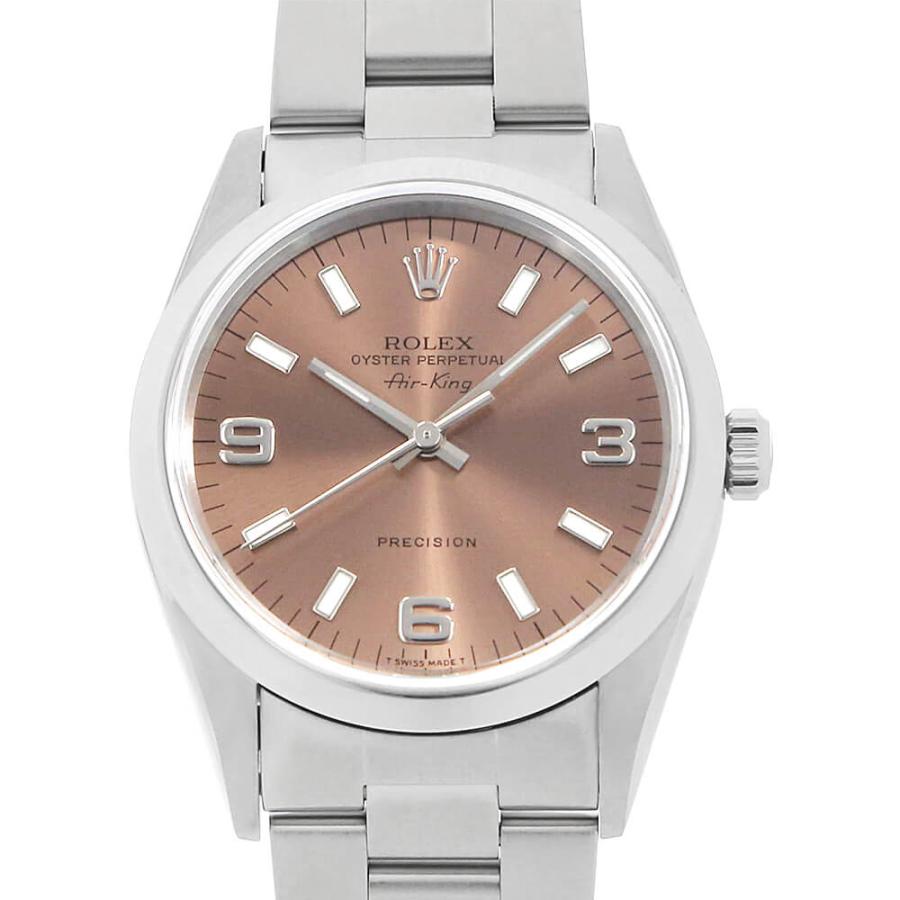 ロレックス エアキング 14000 ピンク 369ホワイトバー U番 メンズ 中古 腕時計 ROLEX（ロレックス） エアキング 14000 ピンク 369ホワイトバー U番