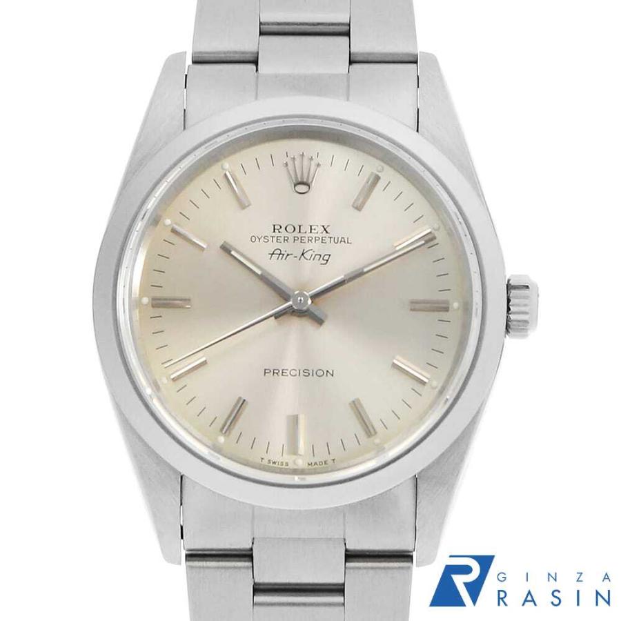 ROLEX ロレックス エアキング 14000 シルバー バー U番 中古 メンズ  