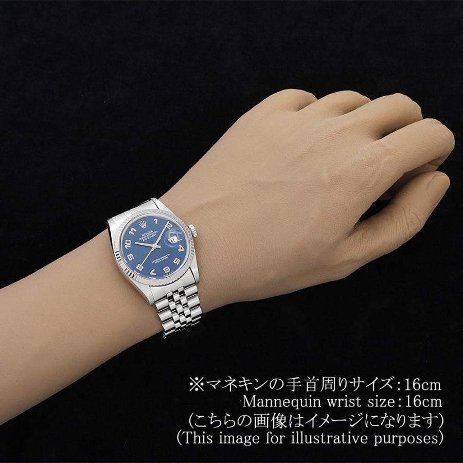 3DS੯ੁૂ‧̀͡u\ やや汚れ有 傷無 ROLEX（ロレックス） デイトジャスト 16014 ブルー プリント