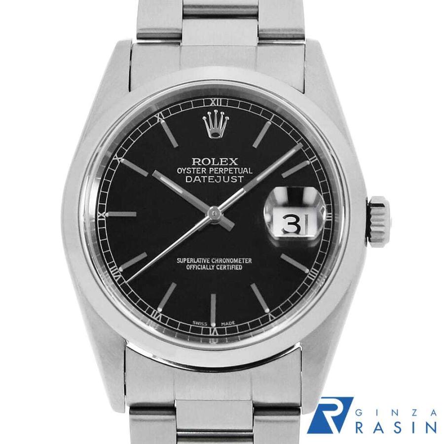 ROLEX ロレックス デイトジャスト 16200 ブラック バー S番 中古  