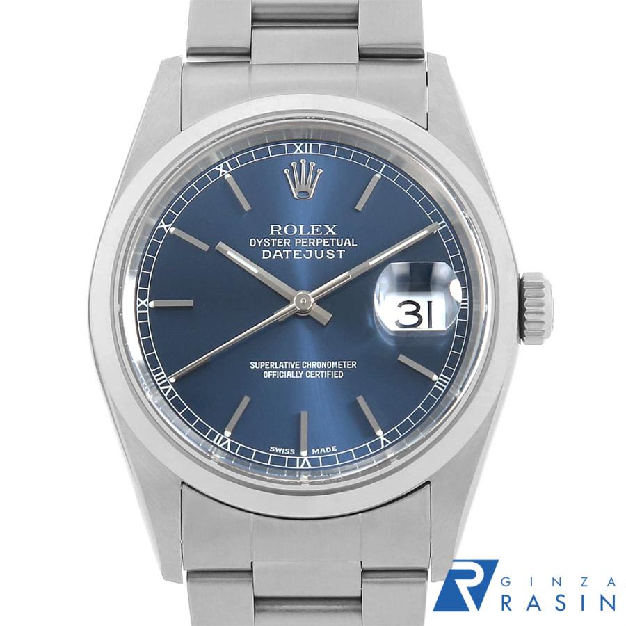 16200 デイトジャスト ロレックス 青文字盤