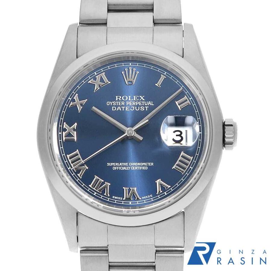 ROLEX ロレックス デイトジャスト 16200 ブルー ローマ U番 中古  