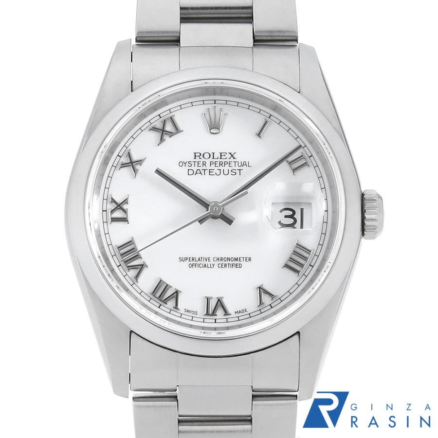 ROLEX ロレックス デイトジャスト 16200 ホワイト ローマ 3列  