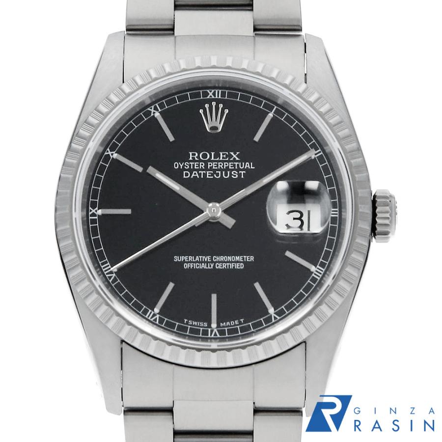 ROLEX ロレックス デイトジャスト 16220 ブラック バー X番 中古  
