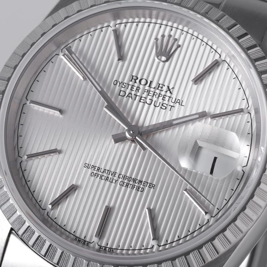 ロレックス 純正コマ 16mm ジュビリーブレス シルバー メンズ腕時計 良品 ROLEX ロレックス デイトジャスト 16220 シルバー タペストリー