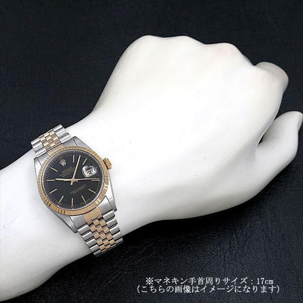 デイトジャスト ロレックス 16233 ブラック/バー R番 中古 メンズ