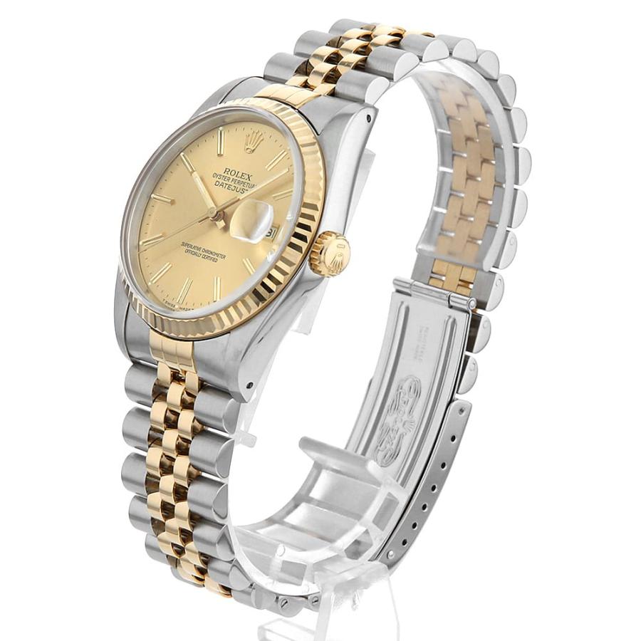 ROLEX ロレックス メンズ コンビ 純正 2コマセット 16233他 ROLEX（ロレックス） デイトジャスト 16233 シャンパン バー R番 中古